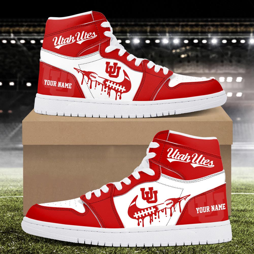 Footwearstorm Utah Utes AJ1 High Sneakers Shoes For Men And Women 3009261