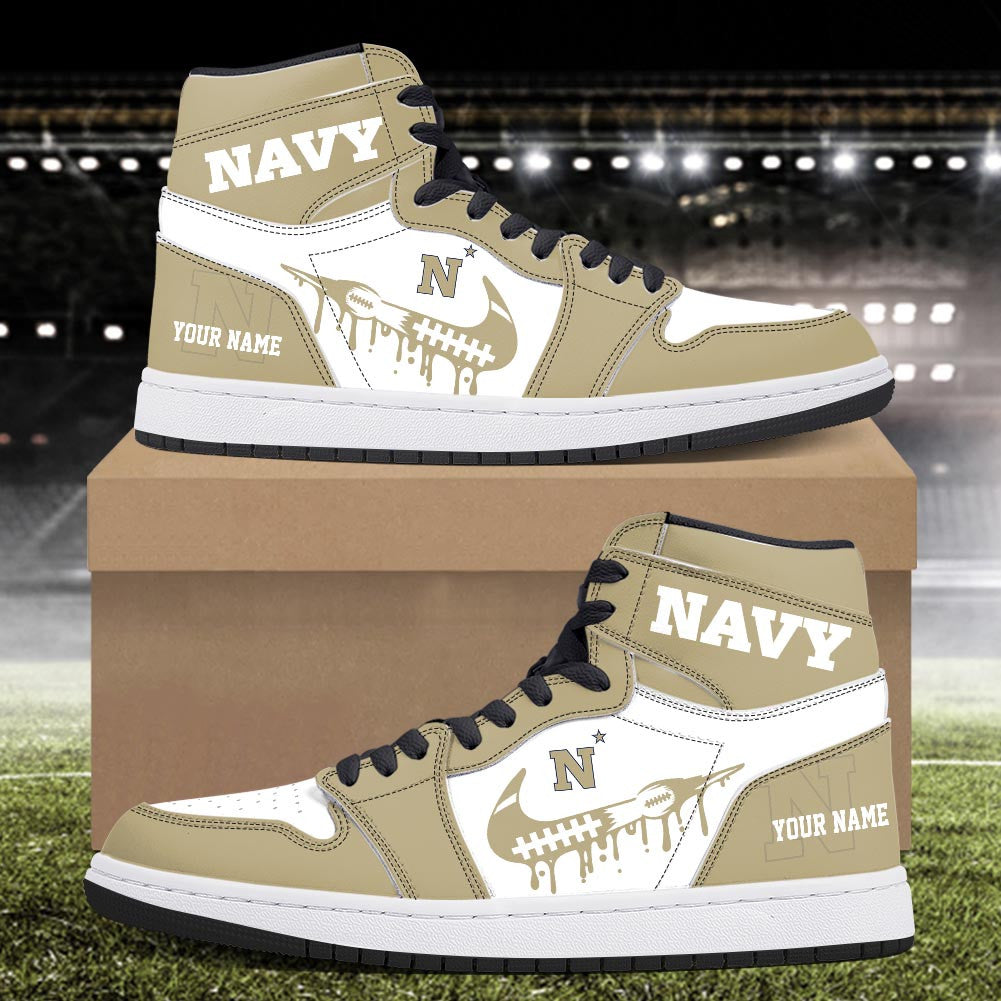 Footwearstorm Navy Midshipmen AJ1 High Sneakers Shoes For Men And Women 3009260