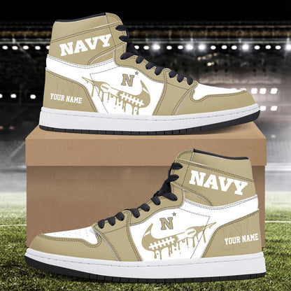 Footwearstorm Navy Midshipmen AJ1 High Sneakers Shoes For Men And Women 3009260