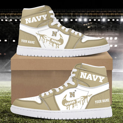 Footwearstorm Navy Midshipmen AJ1 High Sneakers Shoes For Men And Women 3009260