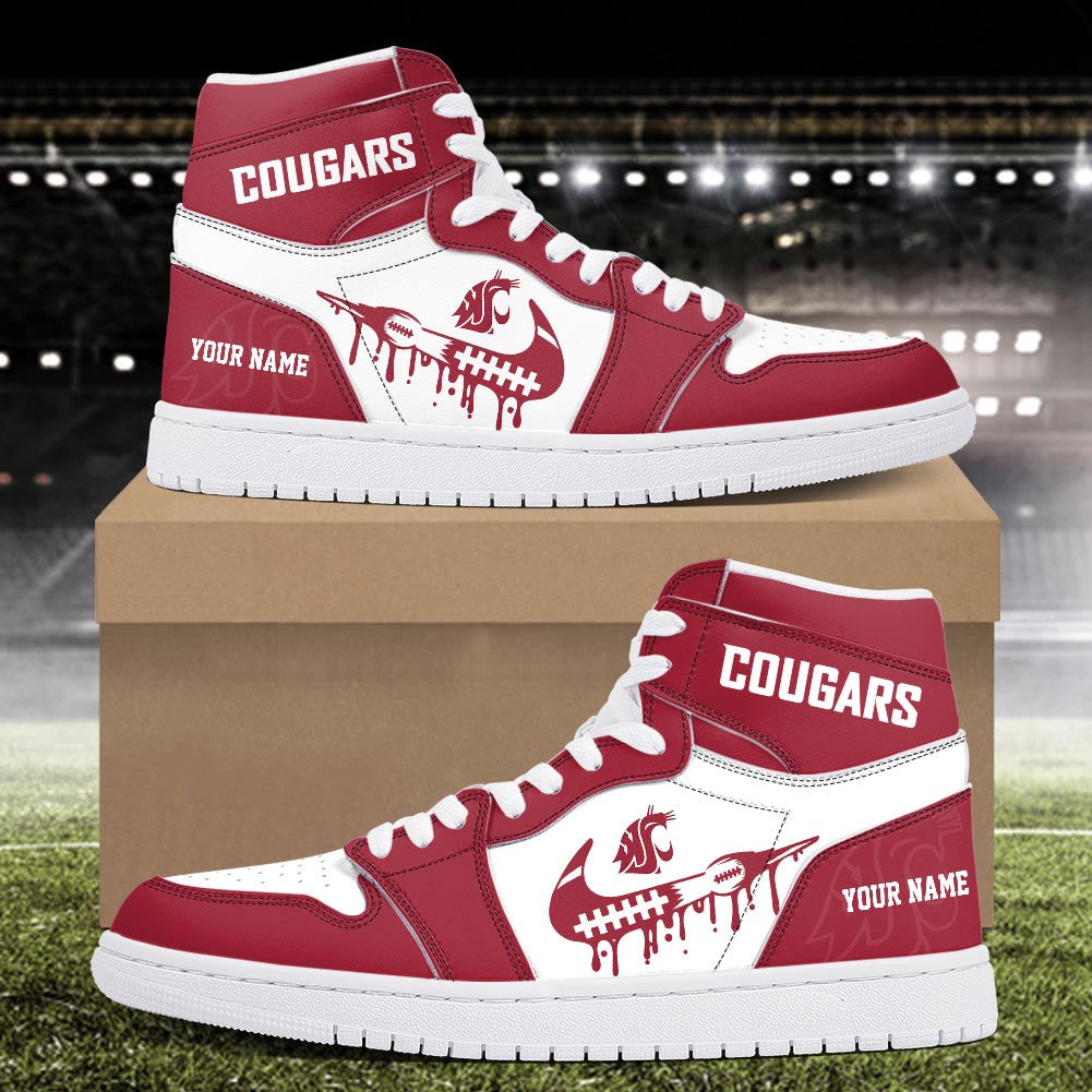 Footwearstorm Washington State Cougars AJ1 High Sneakers Shoes For Men And Women 3009257