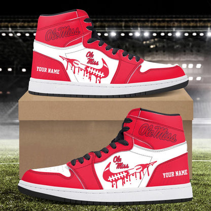 Footwearstorm Ole Miss Rebels AJ1 High Sneakers Shoes For Men And Women 3009255