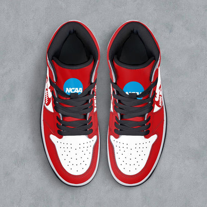 Footwearstorm Wisconsin Badgers AJ1 High Sneakers Shoes For Men And Women 3009237