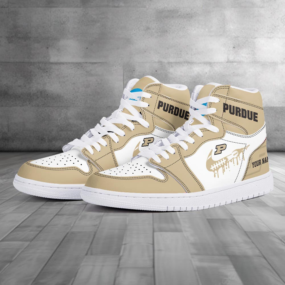 Footwearstorm Purdue Boilermakers AJ1 High Sneakers Shoes For Men And Women 3009233