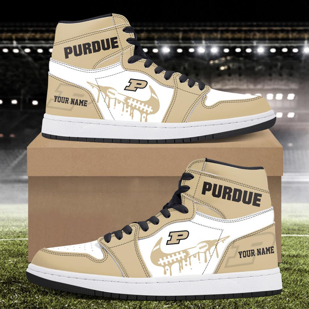 Footwearstorm Purdue Boilermakers AJ1 High Sneakers Shoes For Men And Women 3009233