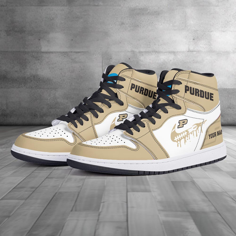 Footwearstorm Purdue Boilermakers AJ1 High Sneakers Shoes For Men And Women 3009233