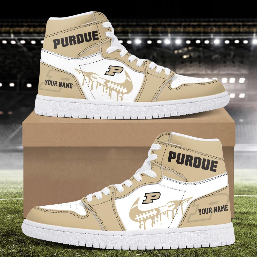 Footwearstorm Purdue Boilermakers AJ1 High Sneakers Shoes For Men And Women 3009233