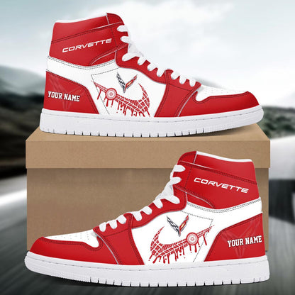 Footwearstorm Chevrolet Corvette AJ1 High Sneakers Shoes For Men And Women 3009222