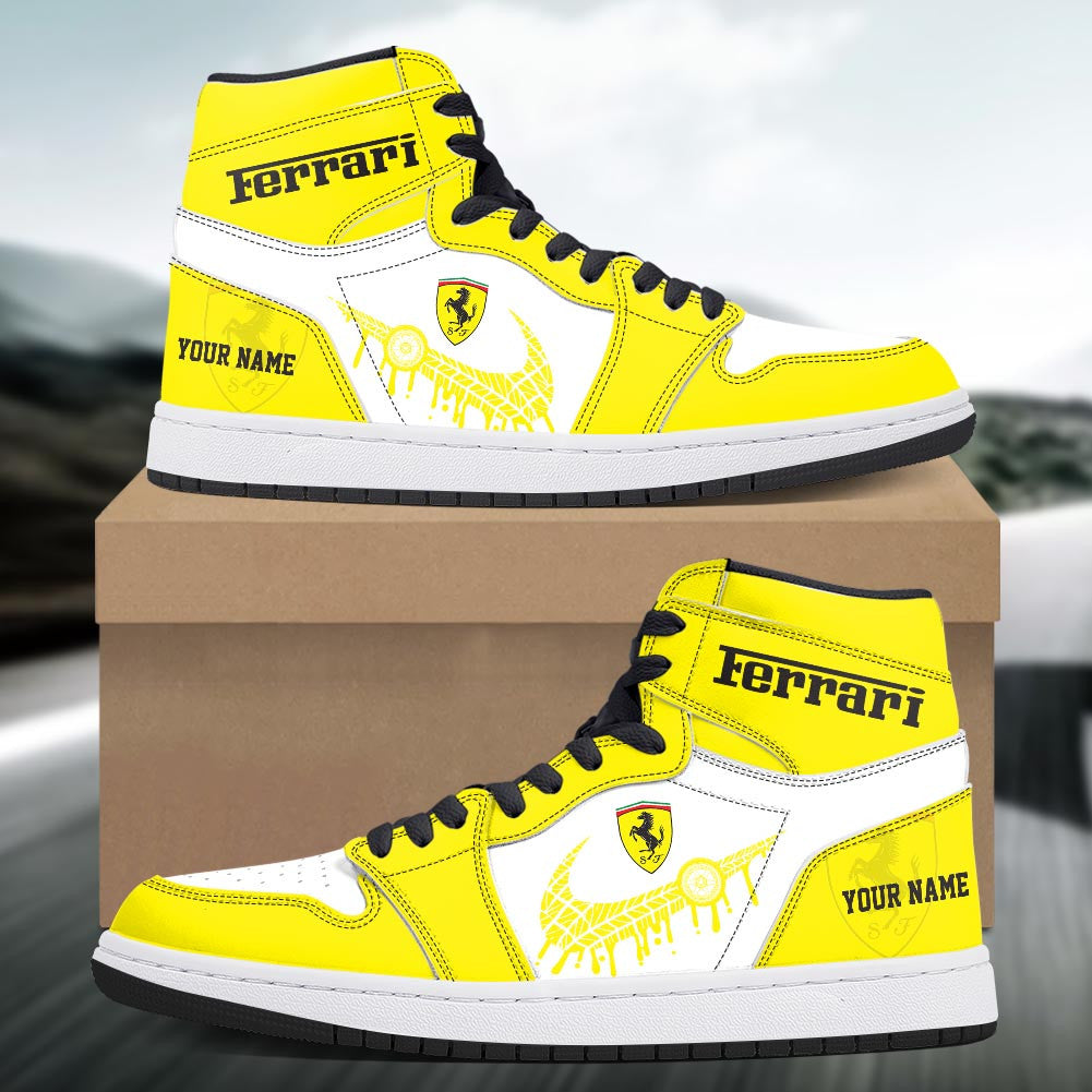 Footwearstorm Ferrari AJ1 High Sneakers Shoes For Men And Women 3009206