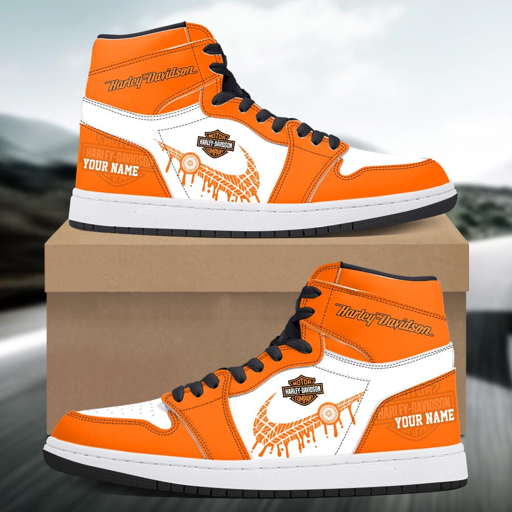 Footwearstorm Harley-Davidson AJ1 High Sneakers Shoes For Men And Women 3009126