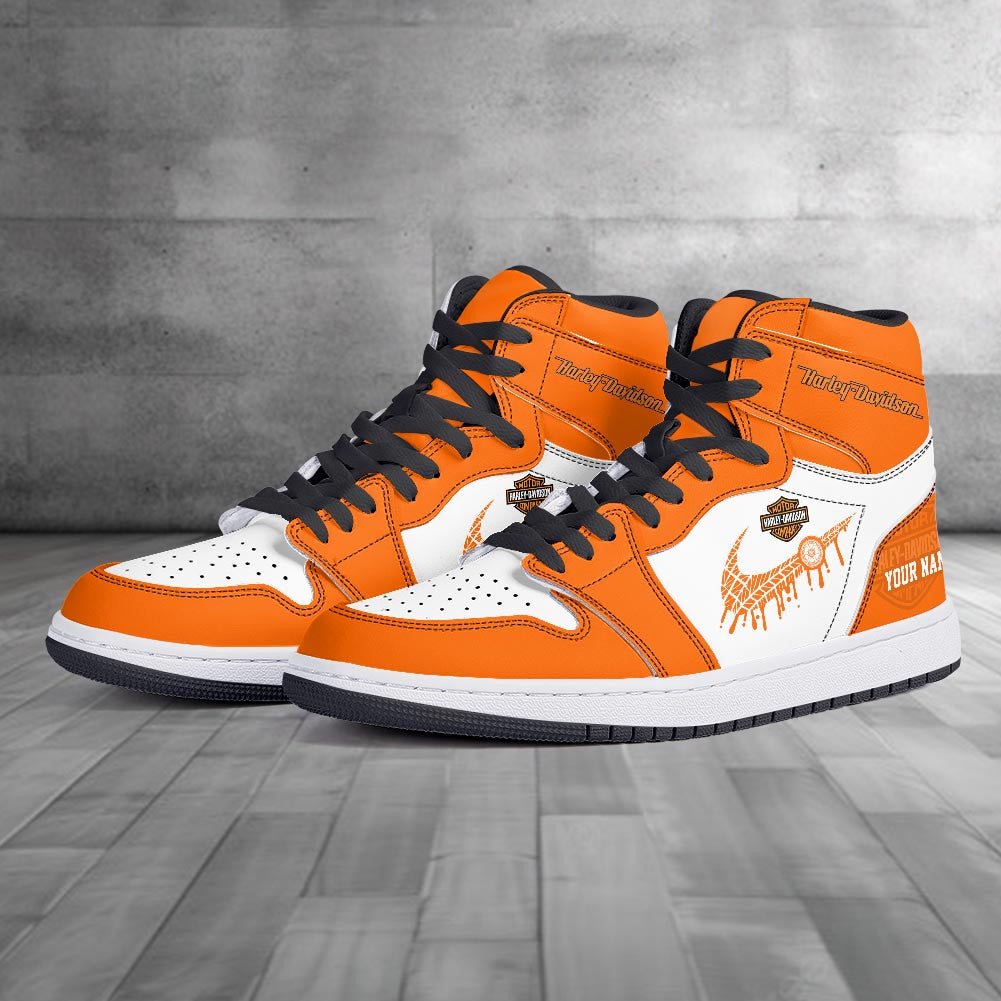 Footwearstorm Harley-Davidson AJ1 High Sneakers Shoes For Men And Women 3009126
