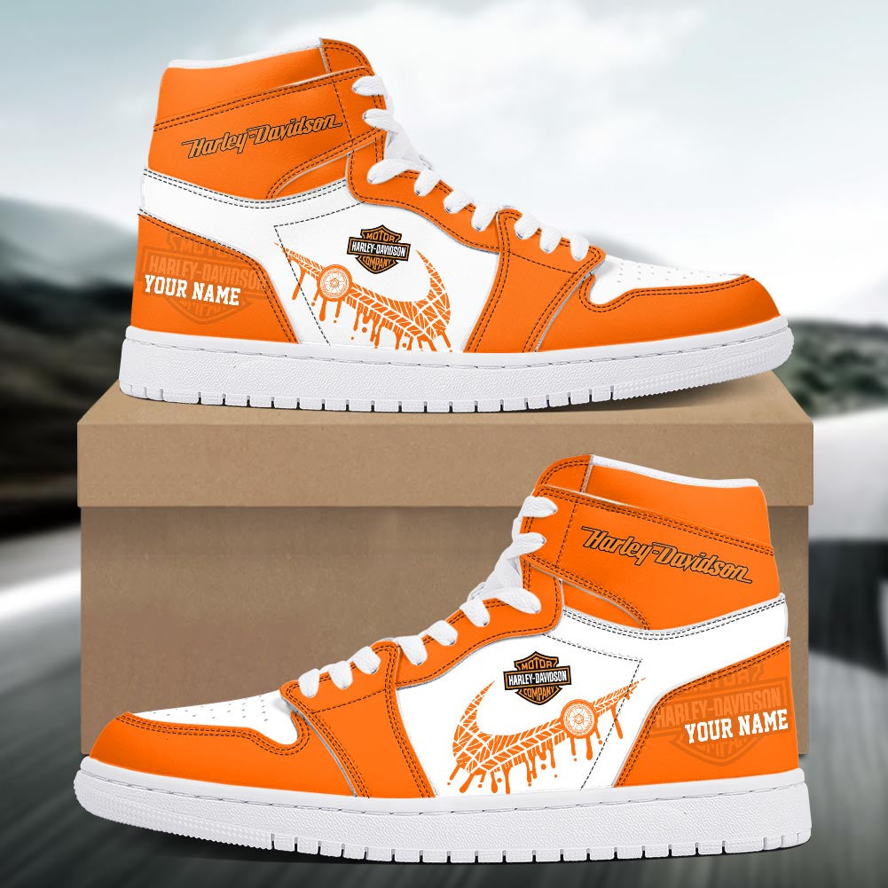 Footwearstorm Harley-Davidson AJ1 High Sneakers Shoes For Men And Women 3009126