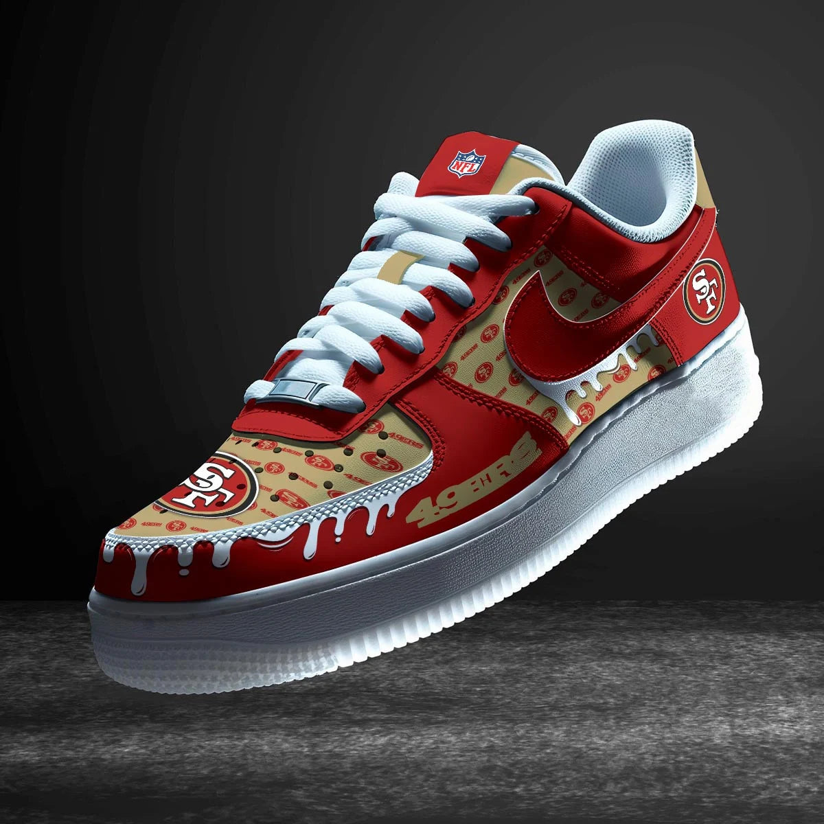 Footwearstorm San Francisco 49ers Air Low-Top Sneakers Shoes For Men And Women 1205164