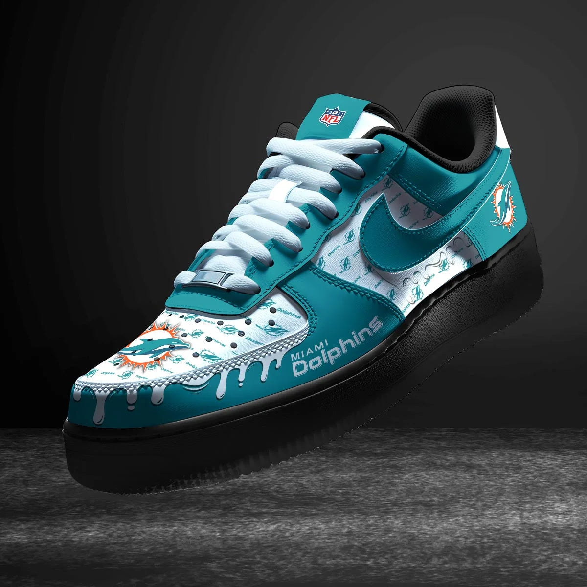 Footwearstorm Miami Dolphins Air Low-Top Sneakers Shoes For Men And Women 1205150