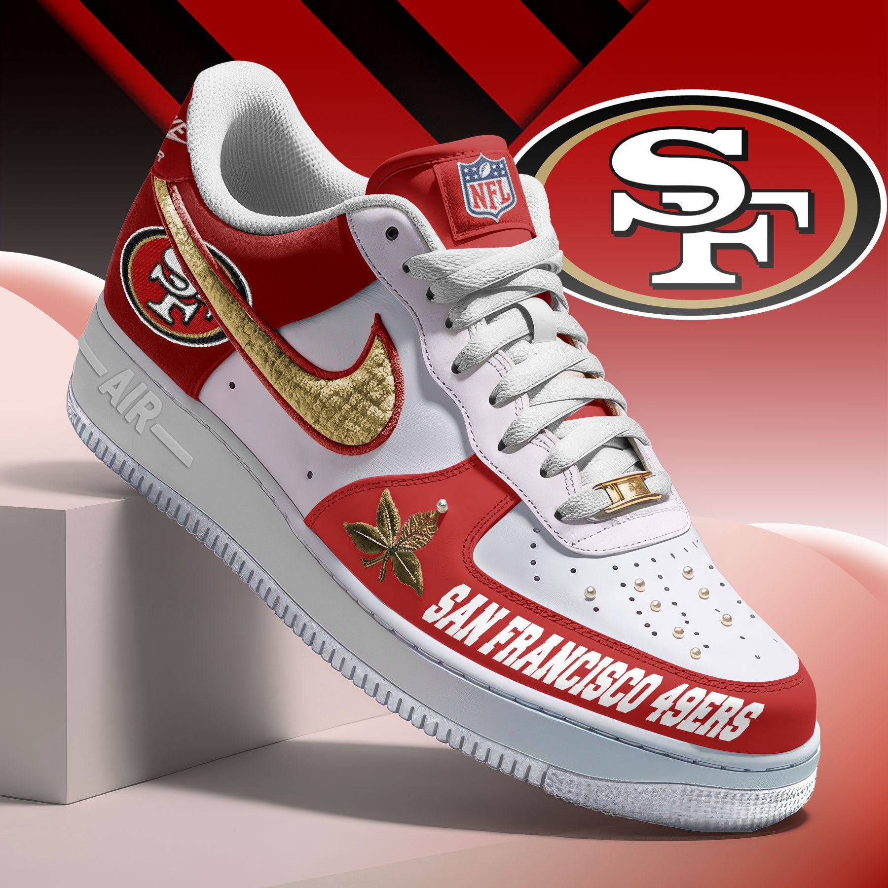 Footwearstorm San Francisco 49ers Low-Top Sneakers Shoes For Men And Women 2808355
