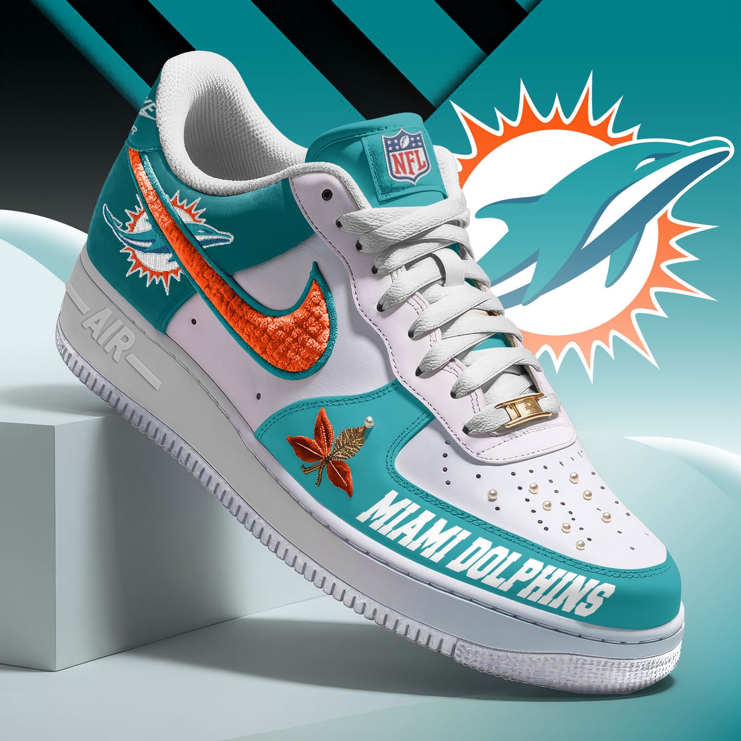 Footwearstorm Miami Dolphins Low-Top Sneakers Shoes For Men And Women 2808322