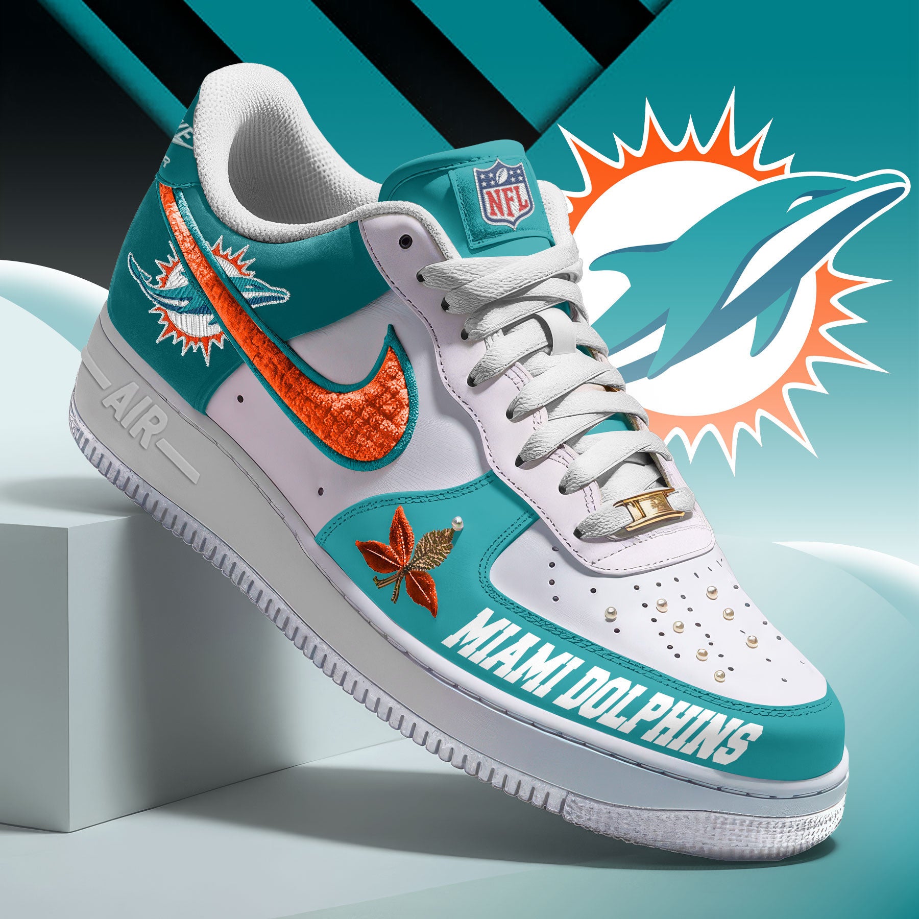Footwearstorm Miami Dolphins Low-Top Sneakers Shoes For Men And Women 2808322