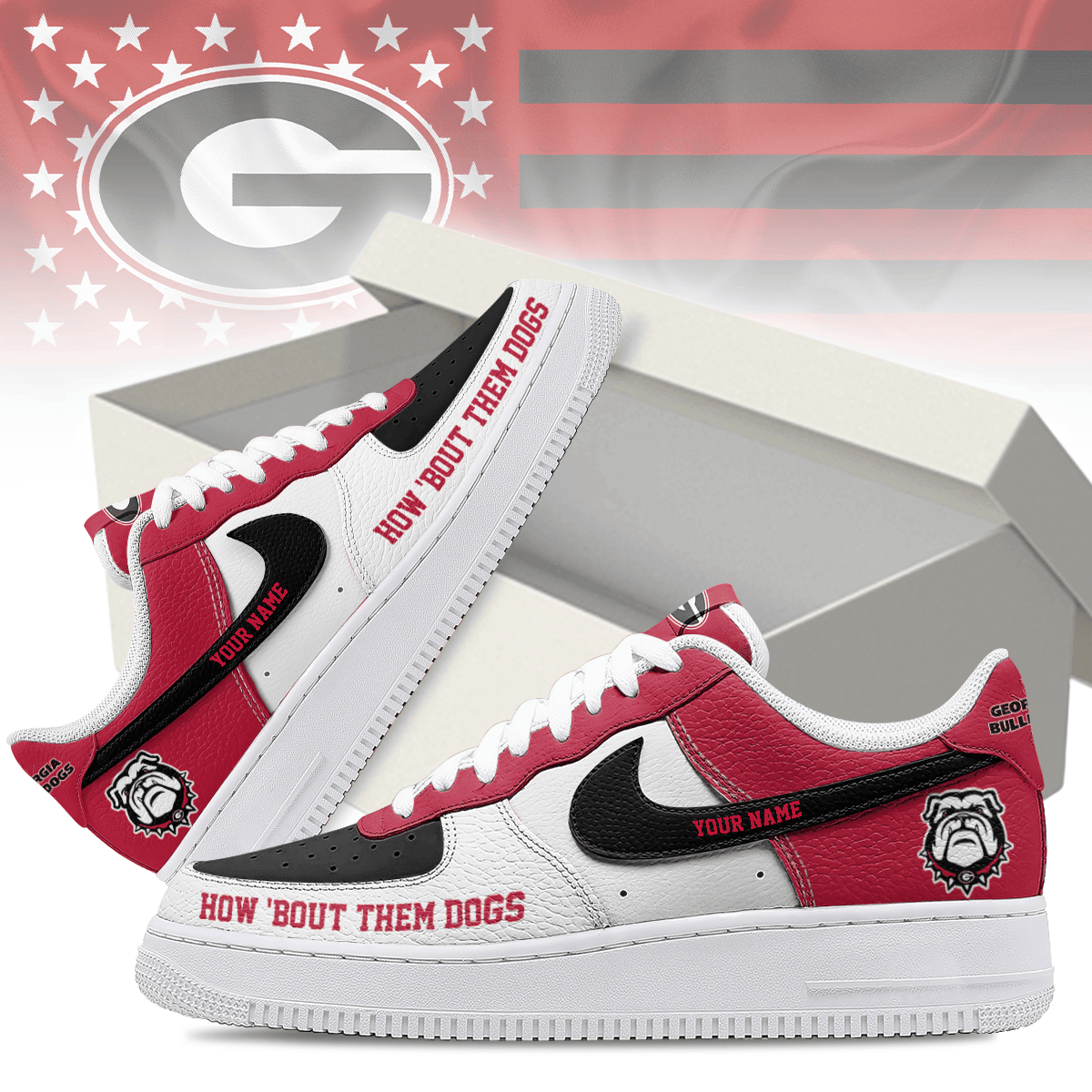 Footwearstorm Georgia Bulldogs Low-Top Sneakers Shoes For Men And Women 100823