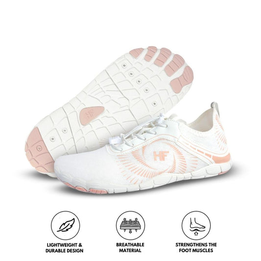 HF Active - Active Lifestyle &amp; Pain Relief Barefoot Hike Footwear - White