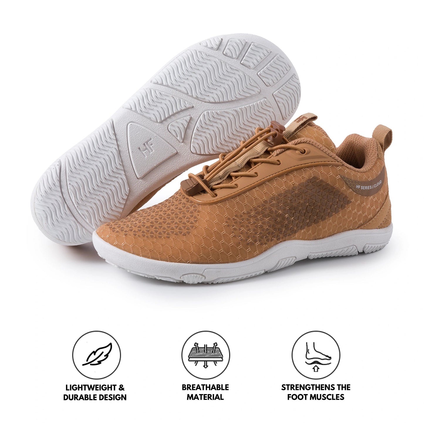 HF Series x Cloud – Ergonomic &amp; Supportive Barefoot Hike Footwear - Brown