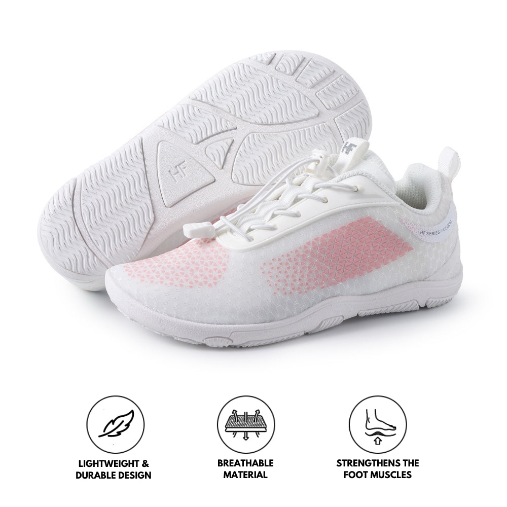 HF Series x Cloud – Ergonomic &amp; Supportive Barefoot Hike Footwear - White