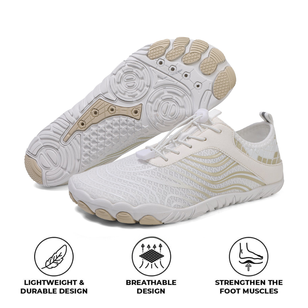 Lorax Pro 2.0 Healthy &amp; Non-Slip barefoot Orthotic Shoes - White Gold