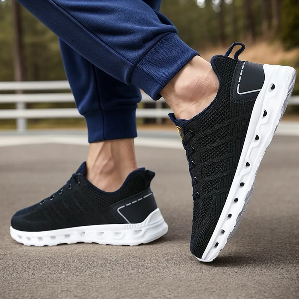 Men's Orthopedic Shoes Walking Athletic Sneakers - Black White