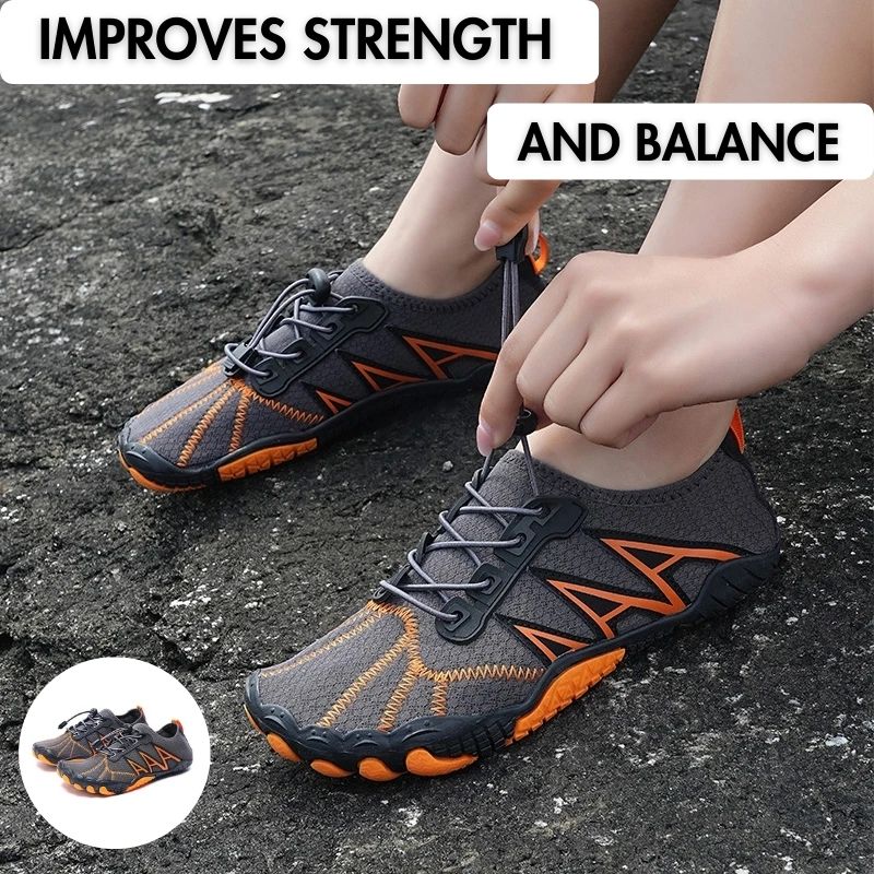 NatureGlide Orthotic Shoes With Roomy Toe Box Healthy &amp; Non-Slip barefoot Orthotic Shoes - Orange