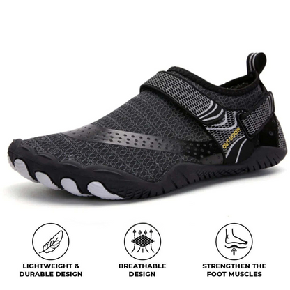 Outdoor Master slip-resistant &amp; comfortable barefoot Orthotic Shoes - Black