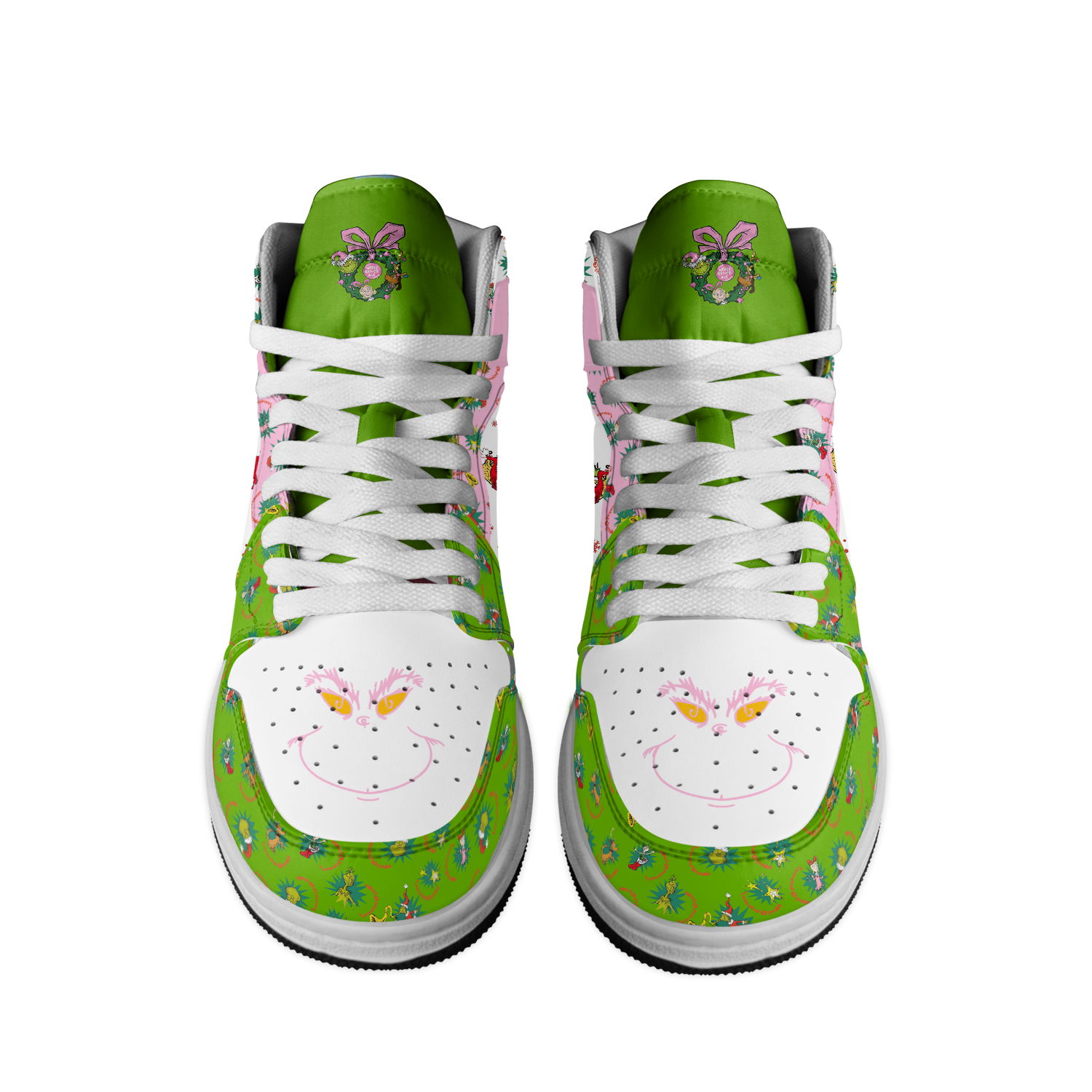 Footwearstorm The Grinch x Christmas AJ1 High Sneakers Shoes For Men And Women 2