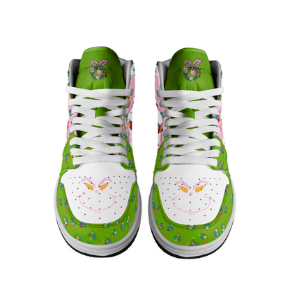 Footwearstorm The Grinch x Christmas AJ1 High Sneakers Shoes For Men And Women 2