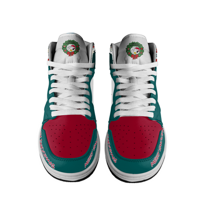 Footwearstorm Snoopy x Christmas AJ1 High Sneakers Shoes For Men And Women 1