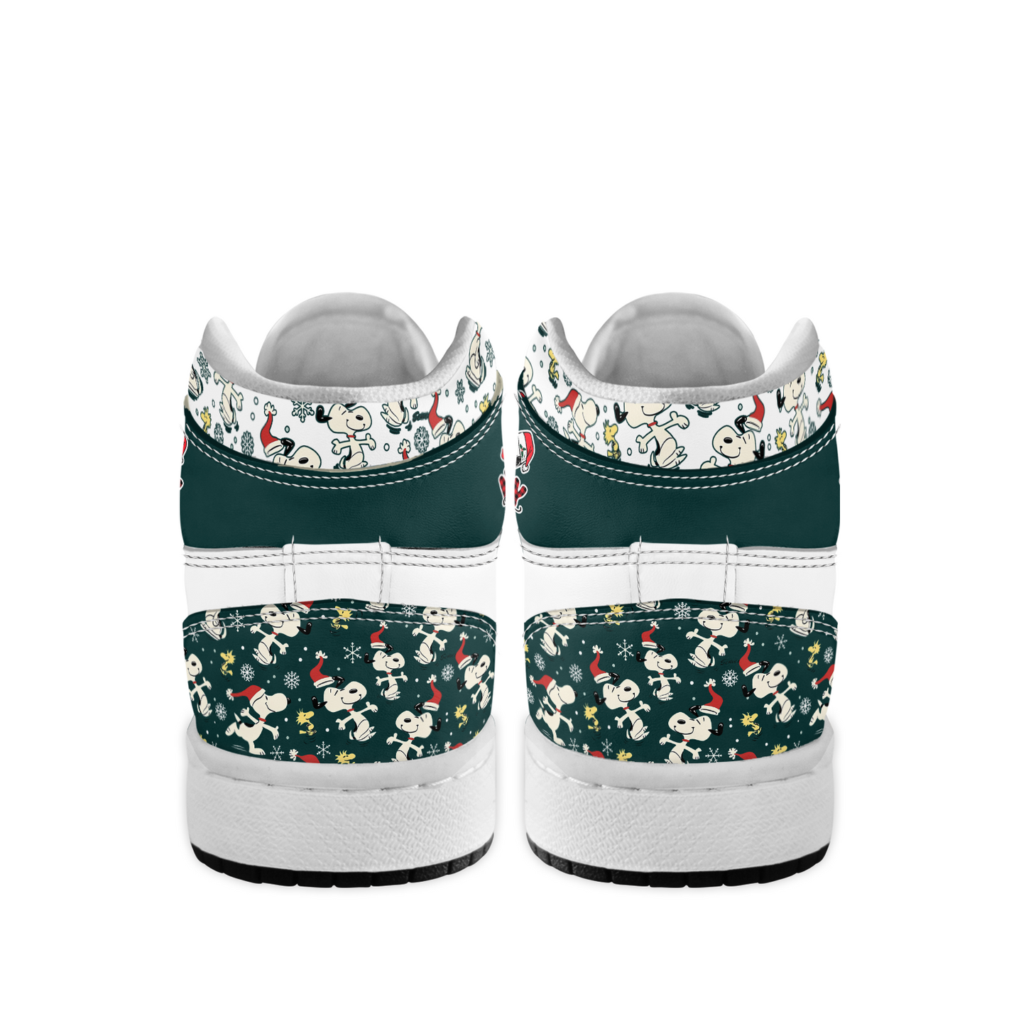 Footwearstorm Snoopy x Christmas AJ1 High Sneakers Shoes For Men And Women 1