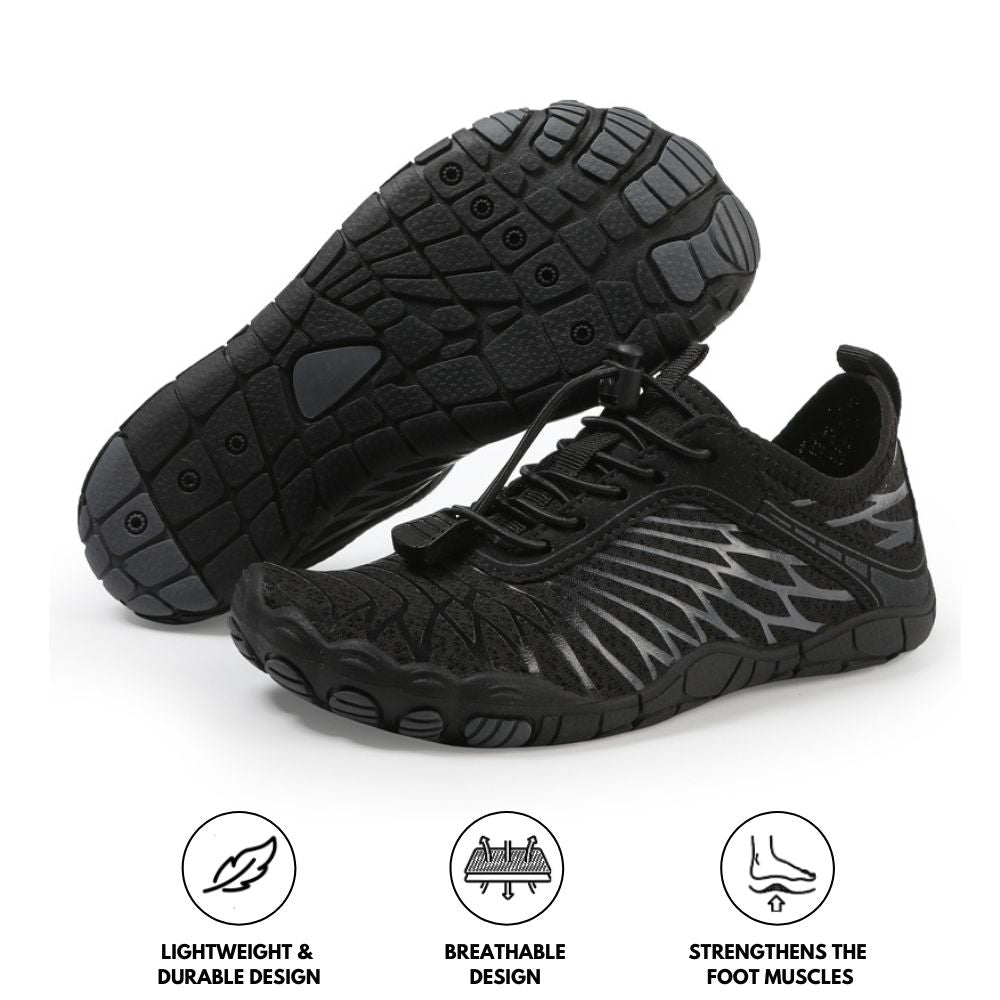 Soft and Flexible Barefoot Hike Footwear - Black