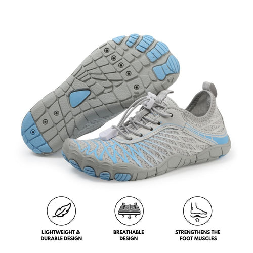 Soft and Flexible Barefoot Hike Footwear - Gray