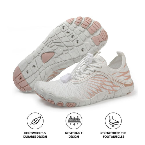 Soft and Flexible Barefoot Hike Footwear - White