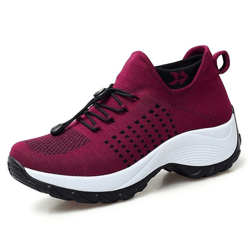 Stretch Cushion Orthotic Shoes - Red