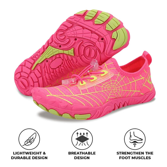 SwiftStride Quick Dry Barefoot Orthotic Shoes - Rose Red