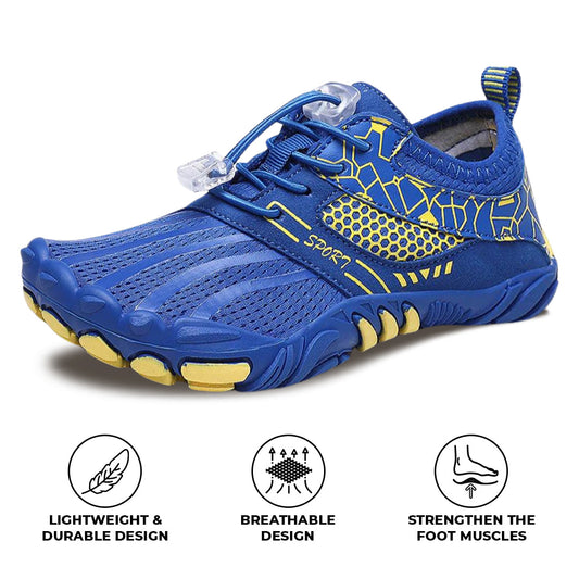 TeenTreads Non-Slip Barefoot Hike Footwear - Blue