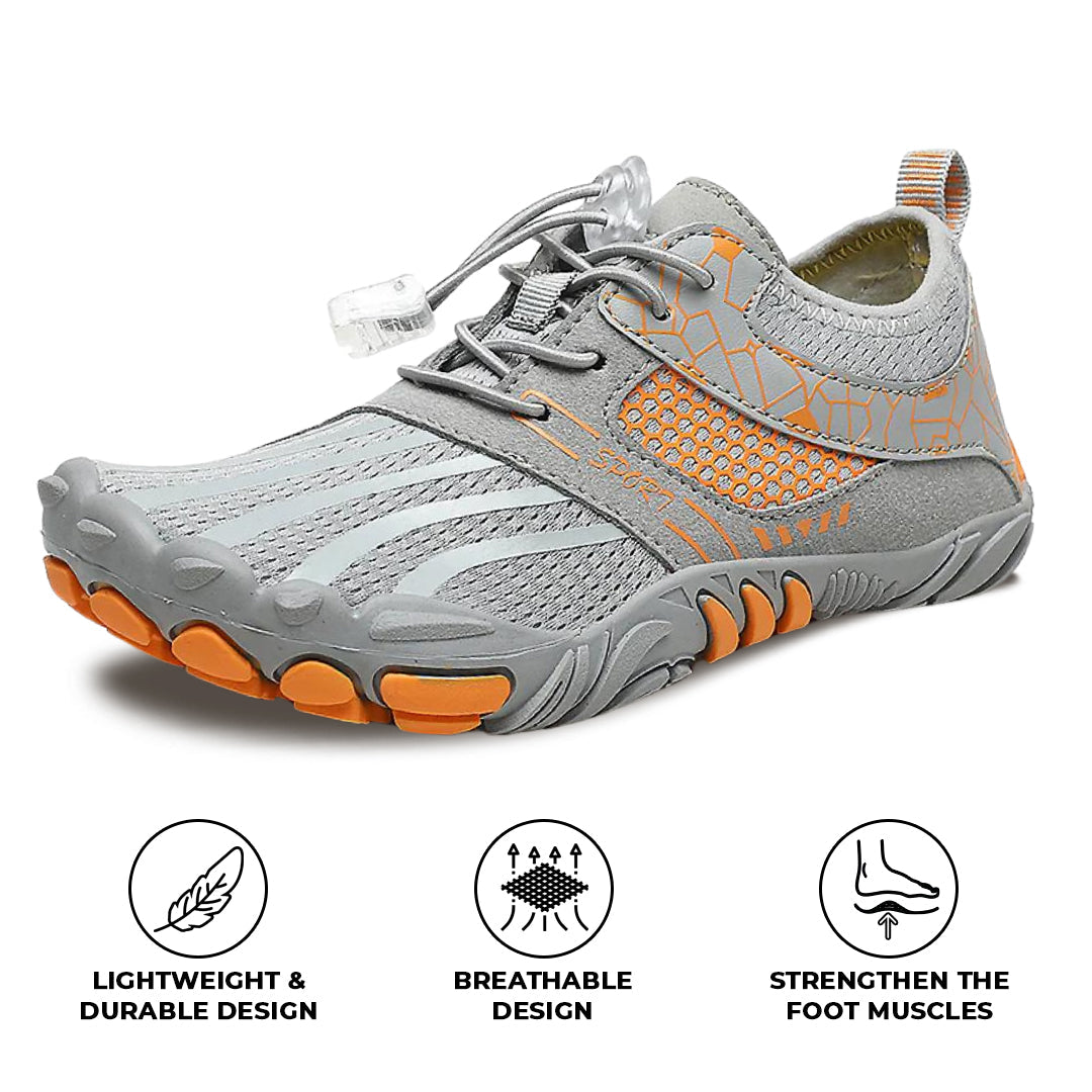 TeenTreads Non-Slip Barefoot Hike Footwear - Gray