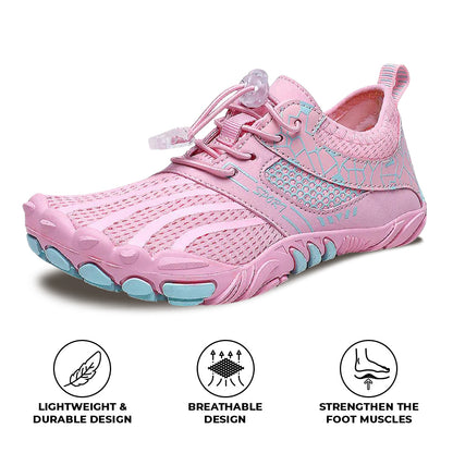 TeenTreads Non-Slip Barefoot Hike Footwear - Pink