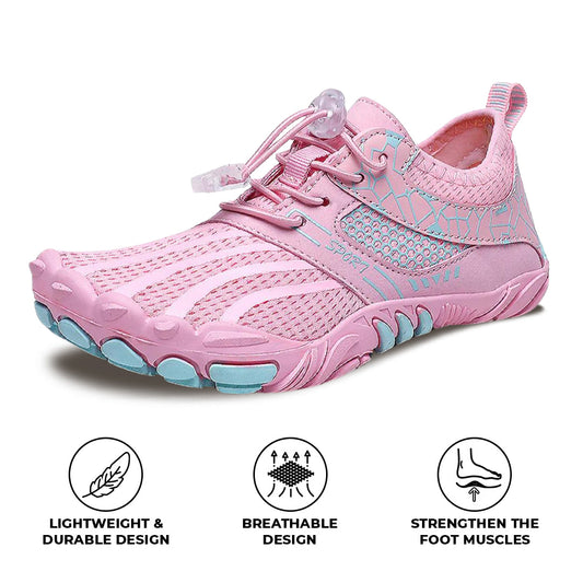 TeenTreads Non-Slip Barefoot Hike Footwear - Pink