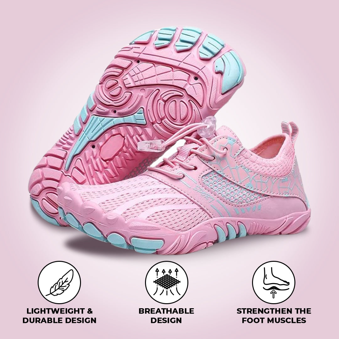 TeenTreads Non-Slip Barefoot Hike Footwear - Pink