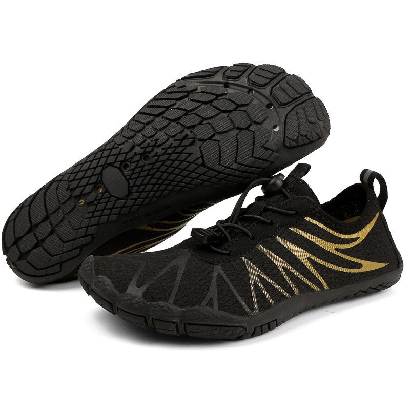 Terra Pro Healthy &amp; Non-Slip barefoot Orthotic Shoes - Black Gold