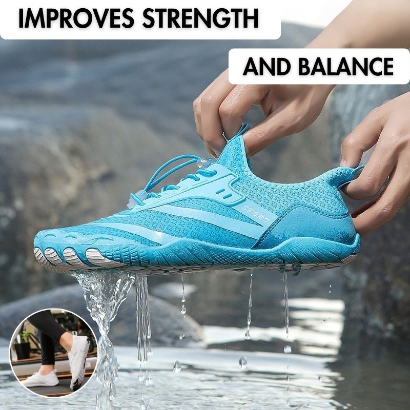 TerraTouch Wide Toe Box Running Orthotic Shoes Healthy &amp; Non-Slip barefoot Orthotic Shoes - Blue