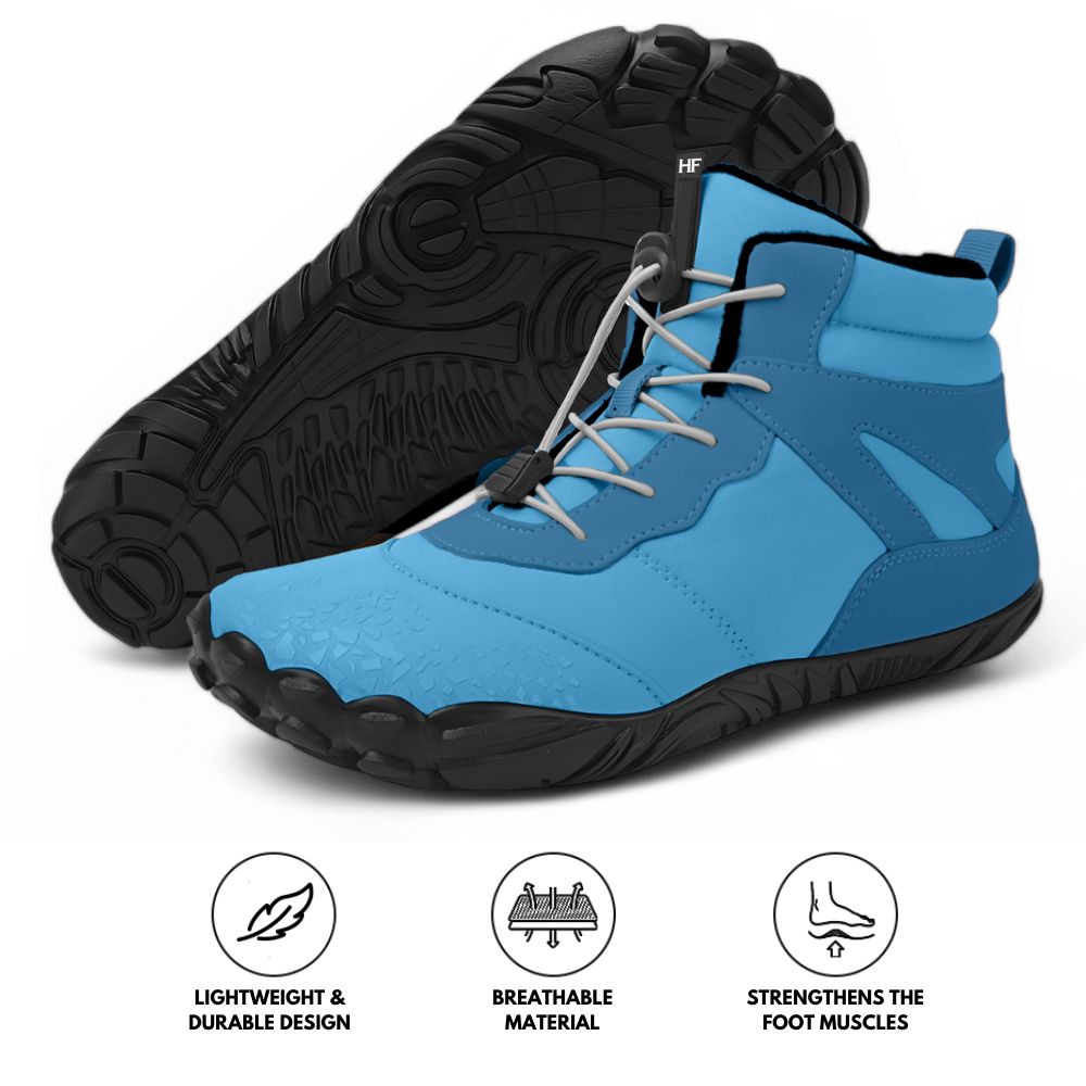 Vindra Flex - Non-slip &amp; Universal Winter Barefoot Hike Footwear - Light Blue