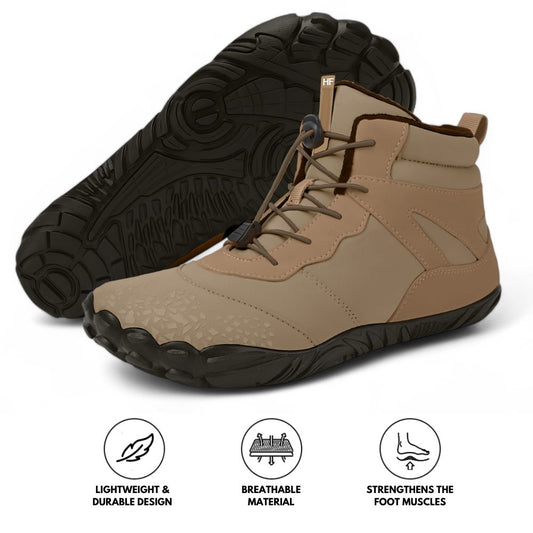 Vindra Flex - Non-slip &amp; Universal Winter Barefoot Hike Footwear - Tan