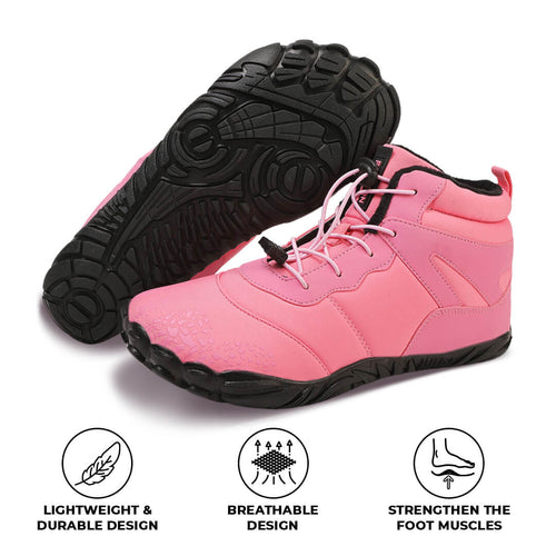 Vindra Pro Non-Slip &amp; universal winter barefoot Orthotic Shoes - Pink