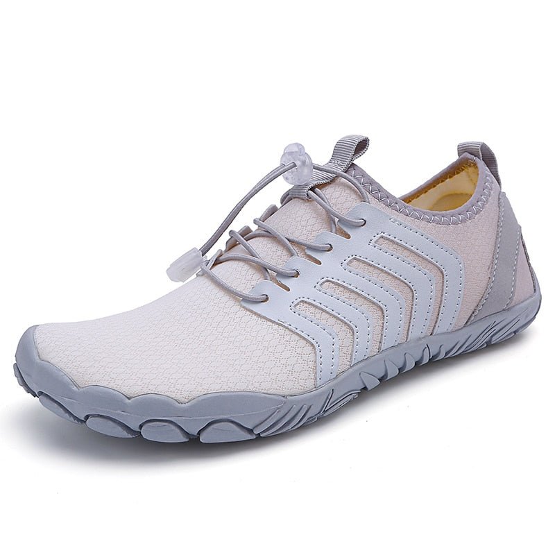 White Gray Trail V-Runner Pro - Universal Non-Slip Barefoot Orthotic Shoes