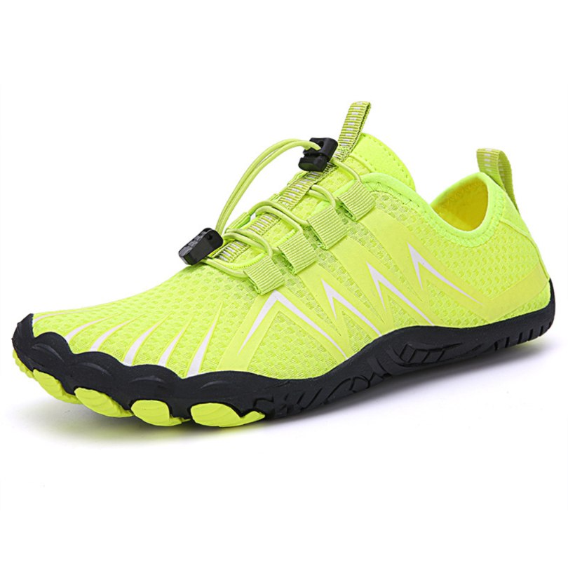 WildStride Pro: All-Terrain Grip Barefoot Hike Footwear - Yellow